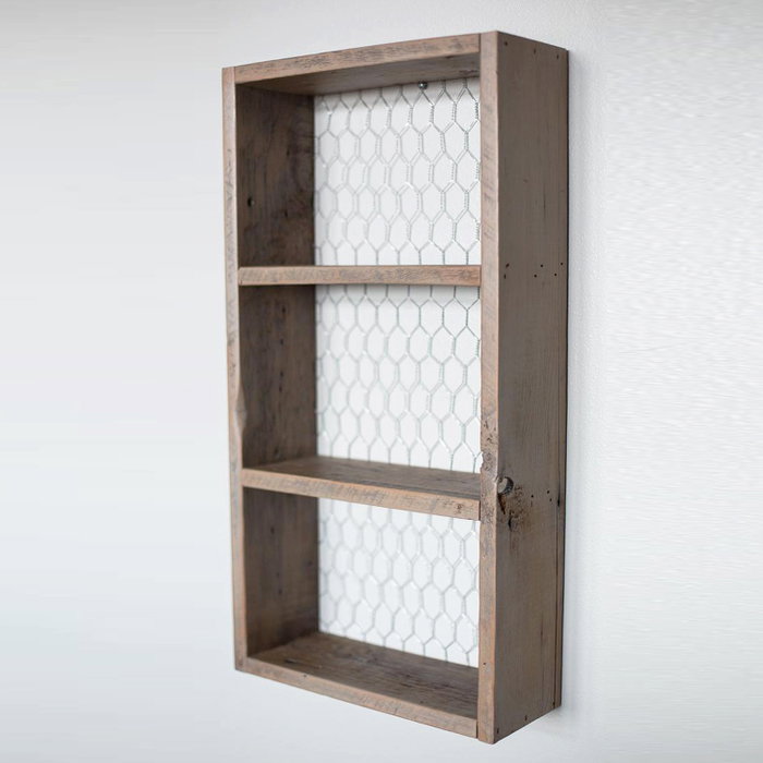 Hanah Home Raf250 Estantería de pared en madera de abeto color nogal Hanah Home Raf250 Estantería de pared en madera de abeto color nogal